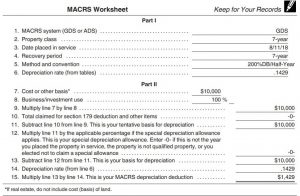 macrs depreciation