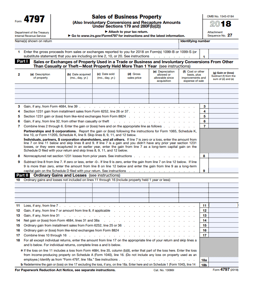 1231 1245 And 1250 Property Used In A Trade Or Business