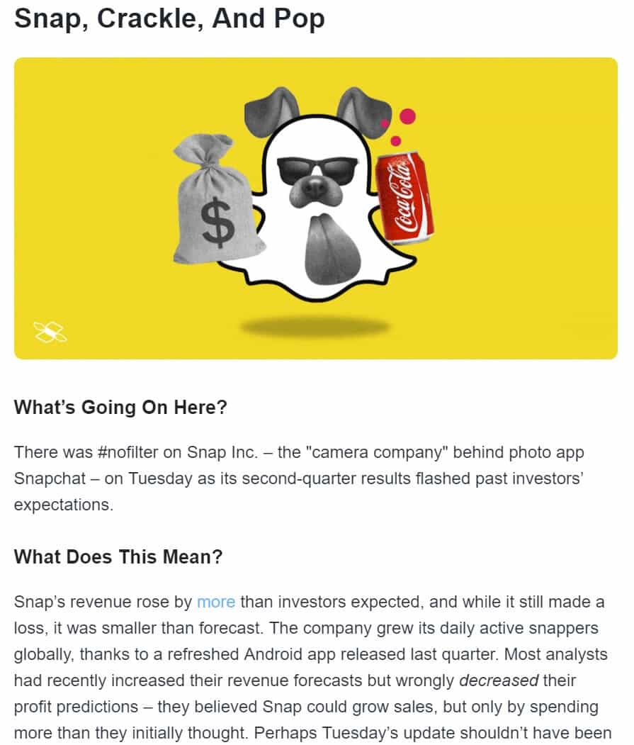 Finimize: Simplifying Today’s Finance News One E-Mail at a Time 2 finimize sample email1