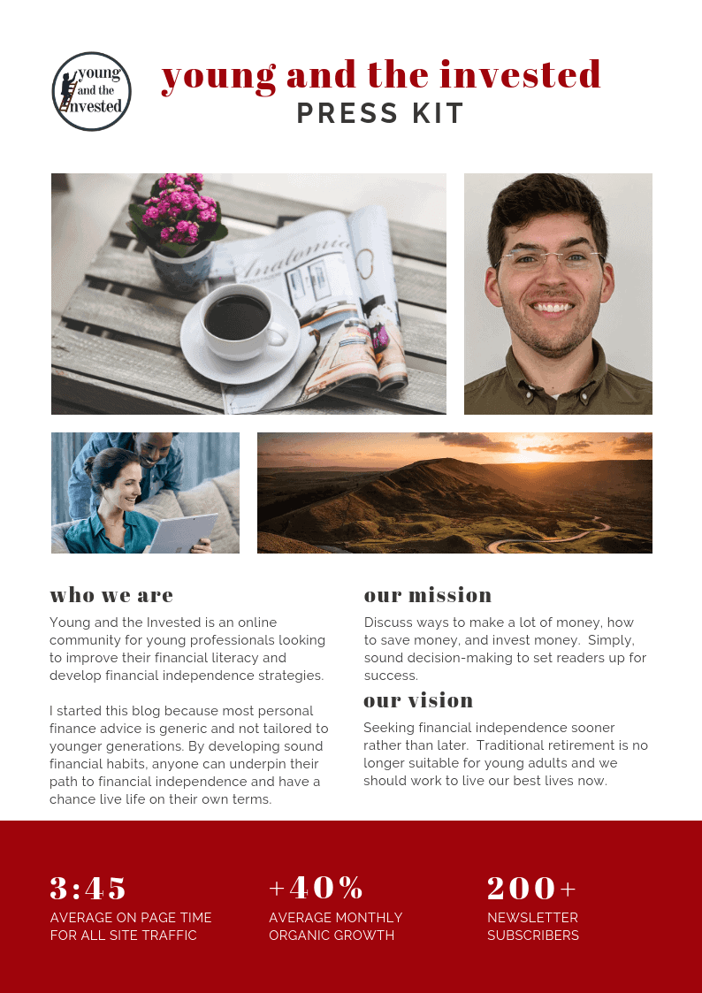 young and the invested press kit
