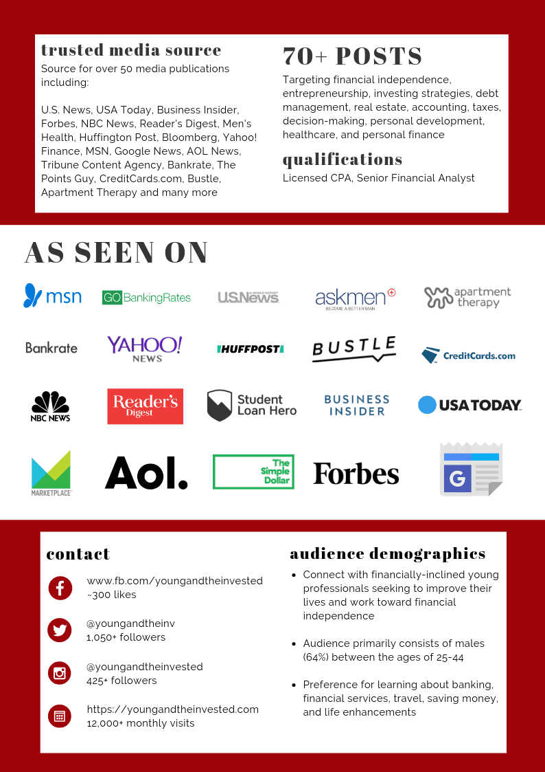 young and the invested press kit