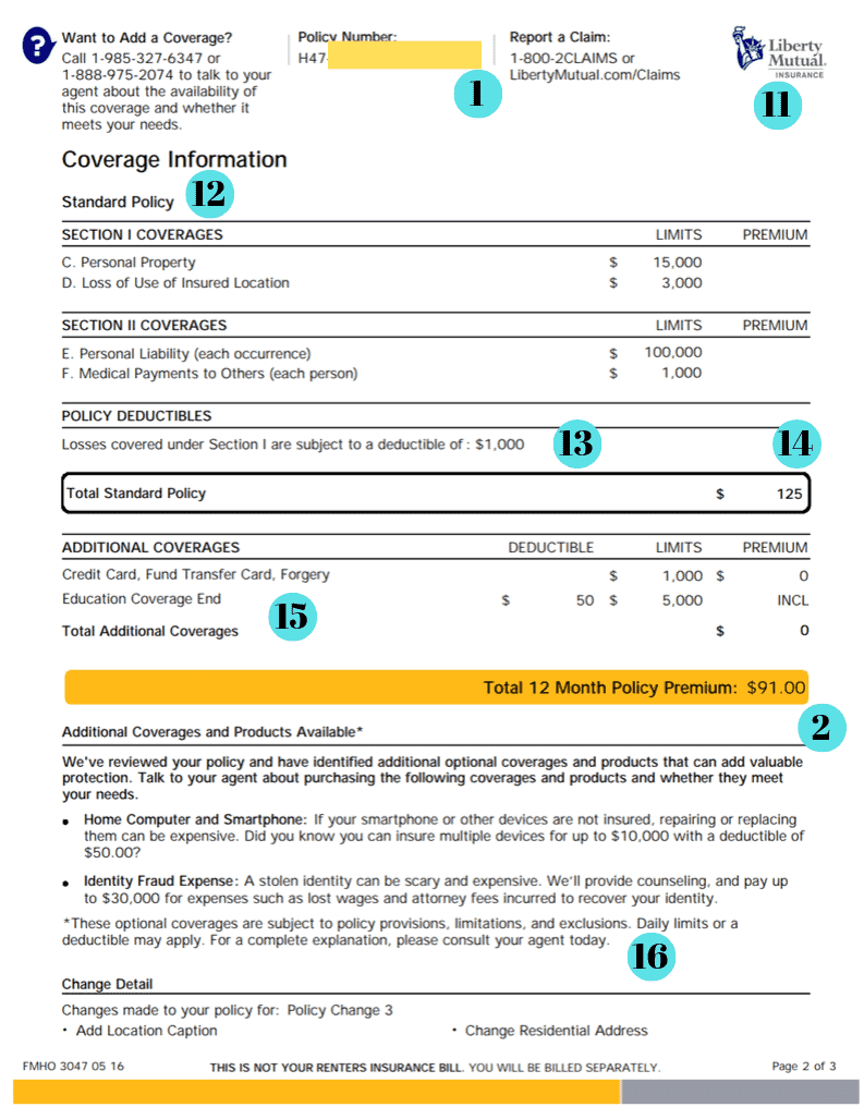 declaration page insurance