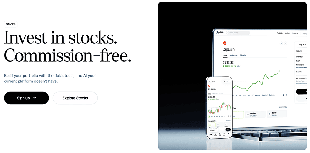 12 Best Stock Trading Apps + Platforms for Beginners 29 Public.com homepage.