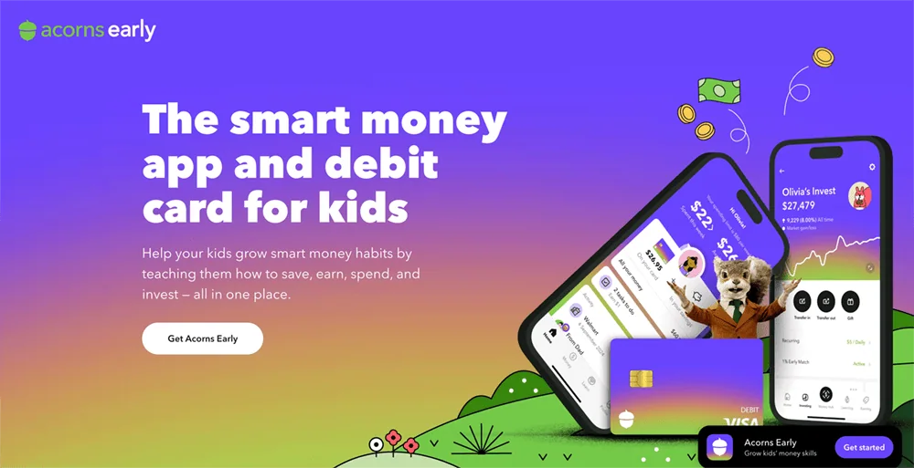 How Old Do You Have to Be to Have or Open a Bank Account? 13 acorns early homepage.
