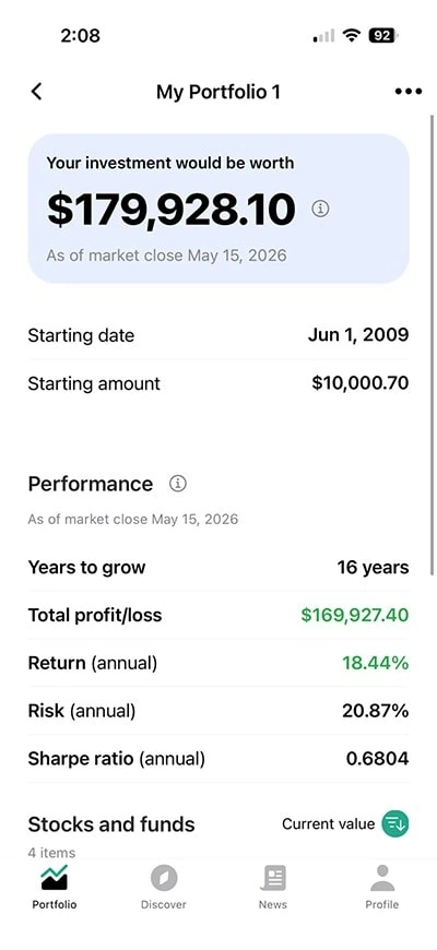 Plynk Review: Great for All Investors, Easy on Beginners 5 Plynk virtual portfolio in app