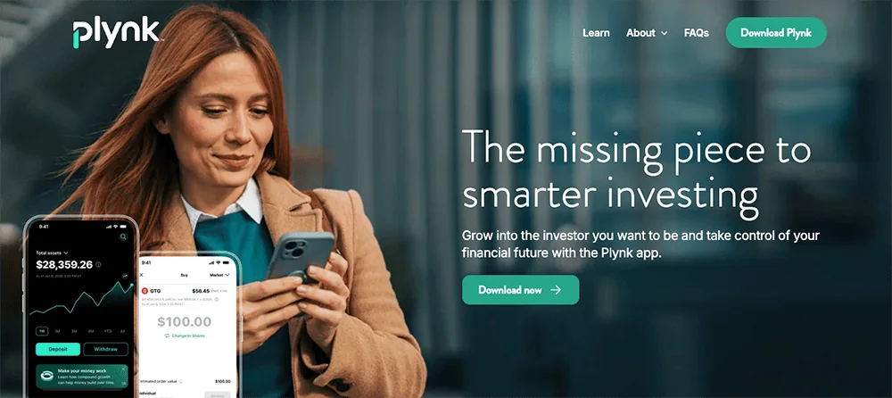 Plynk Review: Great for All Investors, Easy on Beginners 3 New Plynk homepage.