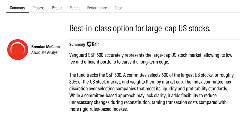 Morningstar Investor Review: Is This Research Tool Right for You? 5 Morningstar Investor fund review screenshot.