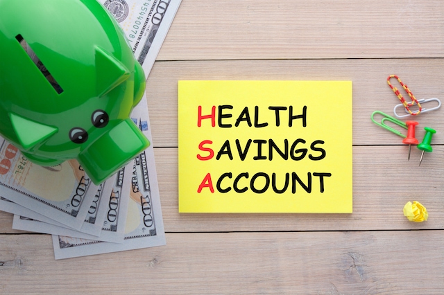 HSA savings piggy bank green