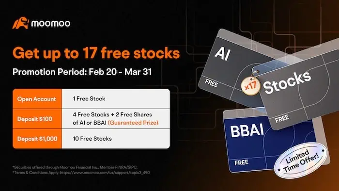 Moomoo free stocks sign up feb 20 thru mar 31 2023