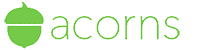 acorns logo transparent text thin left