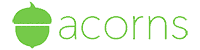 acorns logo transparent text thin