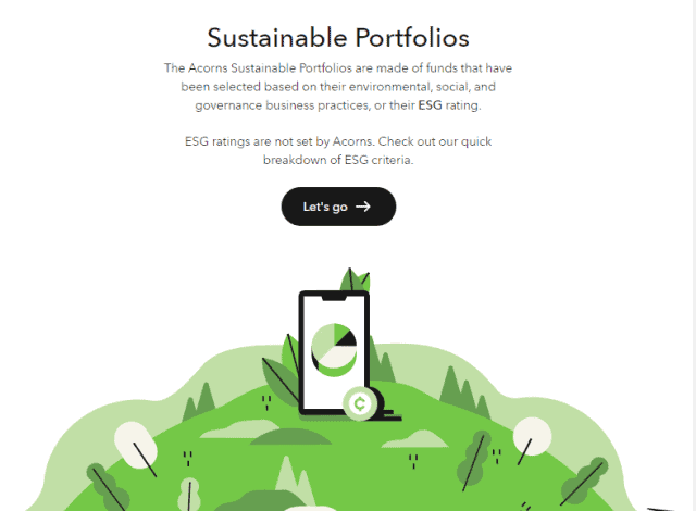 acorns sustainable portfolio