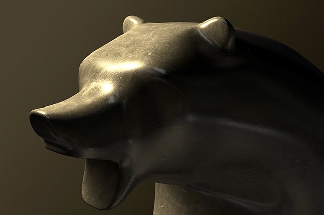 a concept of a bear statue.