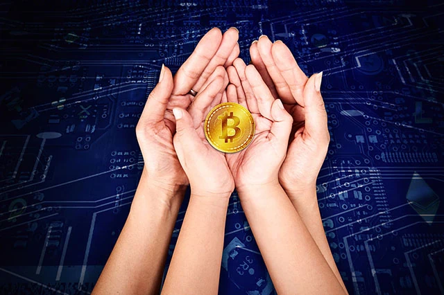 bitcoin child parent hands crypto