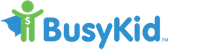 busykid logo transparent text thin left