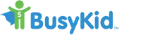 busykid logo transparent text thin left