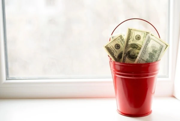 cash red bucket retirement savings 1200