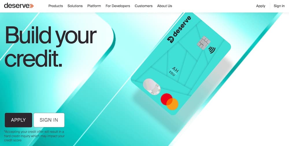 Deserve EDU signup