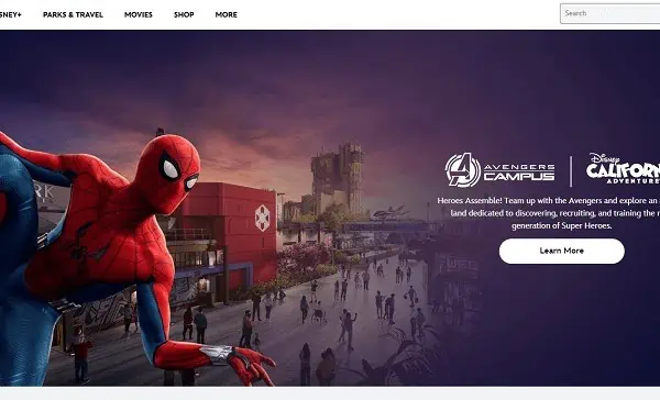 disney home page