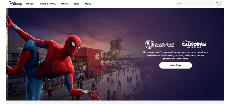 disney home page