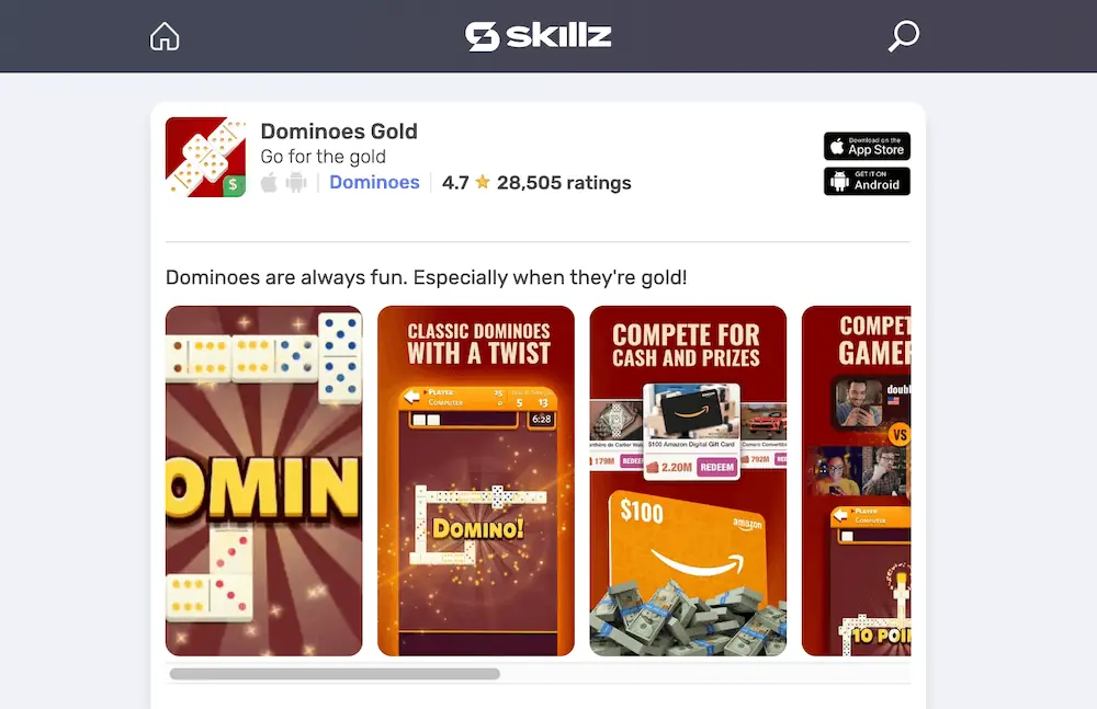 Dominoes Gold signup Skillz