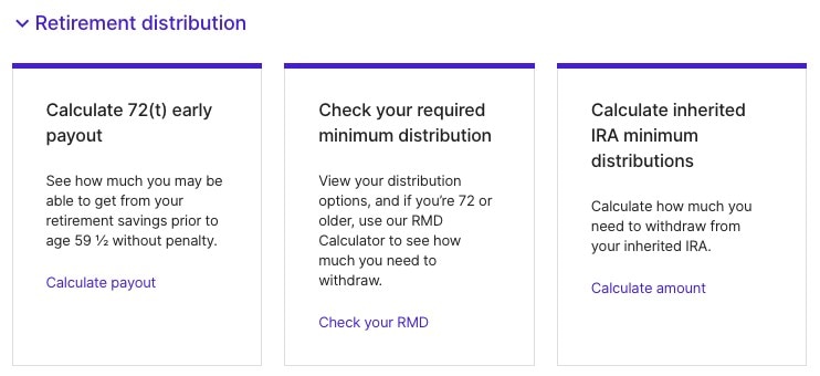 etrade web retirement tools