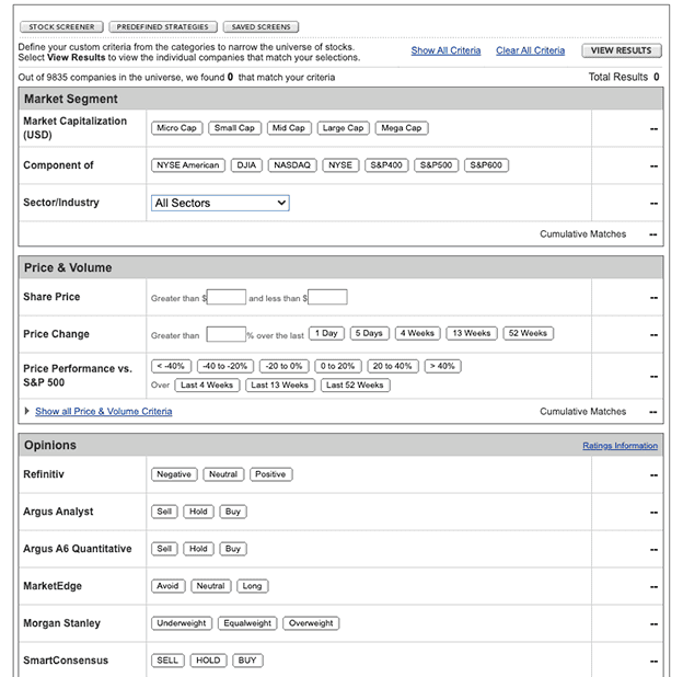 etrade web screener