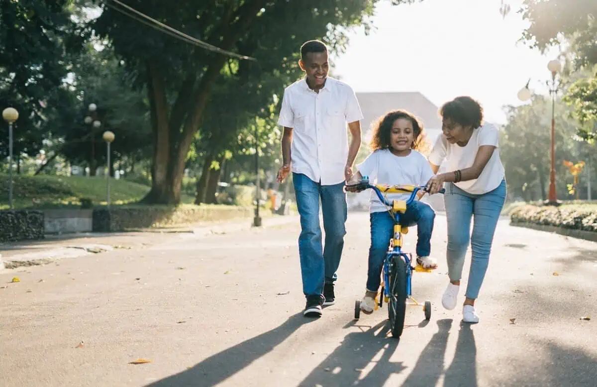 fabric insurance will family learning to ride bike