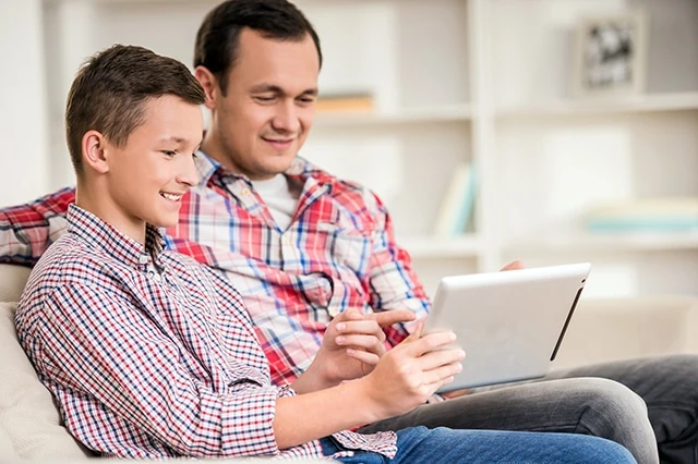 father teen son tablet online app software