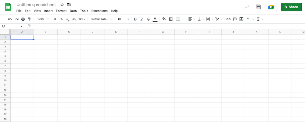 Google Sheets signup new