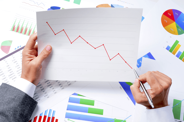 graph chart downward trend