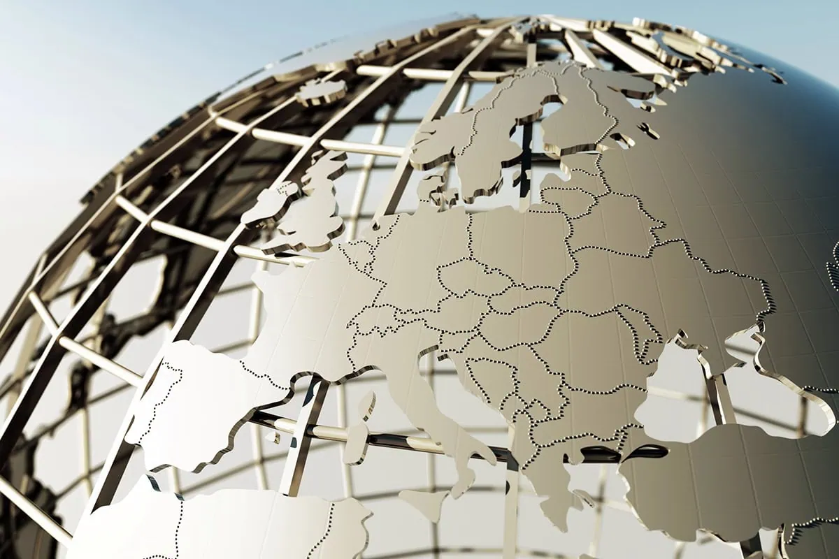 The 16 Best ETFs to Buy for the Rest of 2026 10 a picture of a wireframe globe that is focused on european countries.