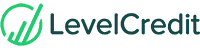 levelcredit logo transparent text thin