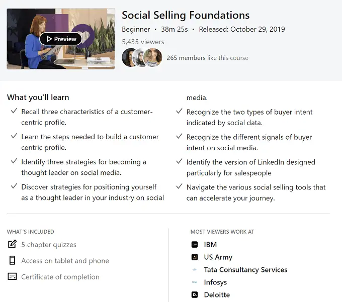 social selling foundations course