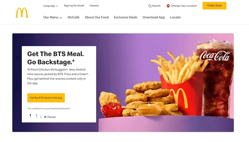 mcdonald's home page