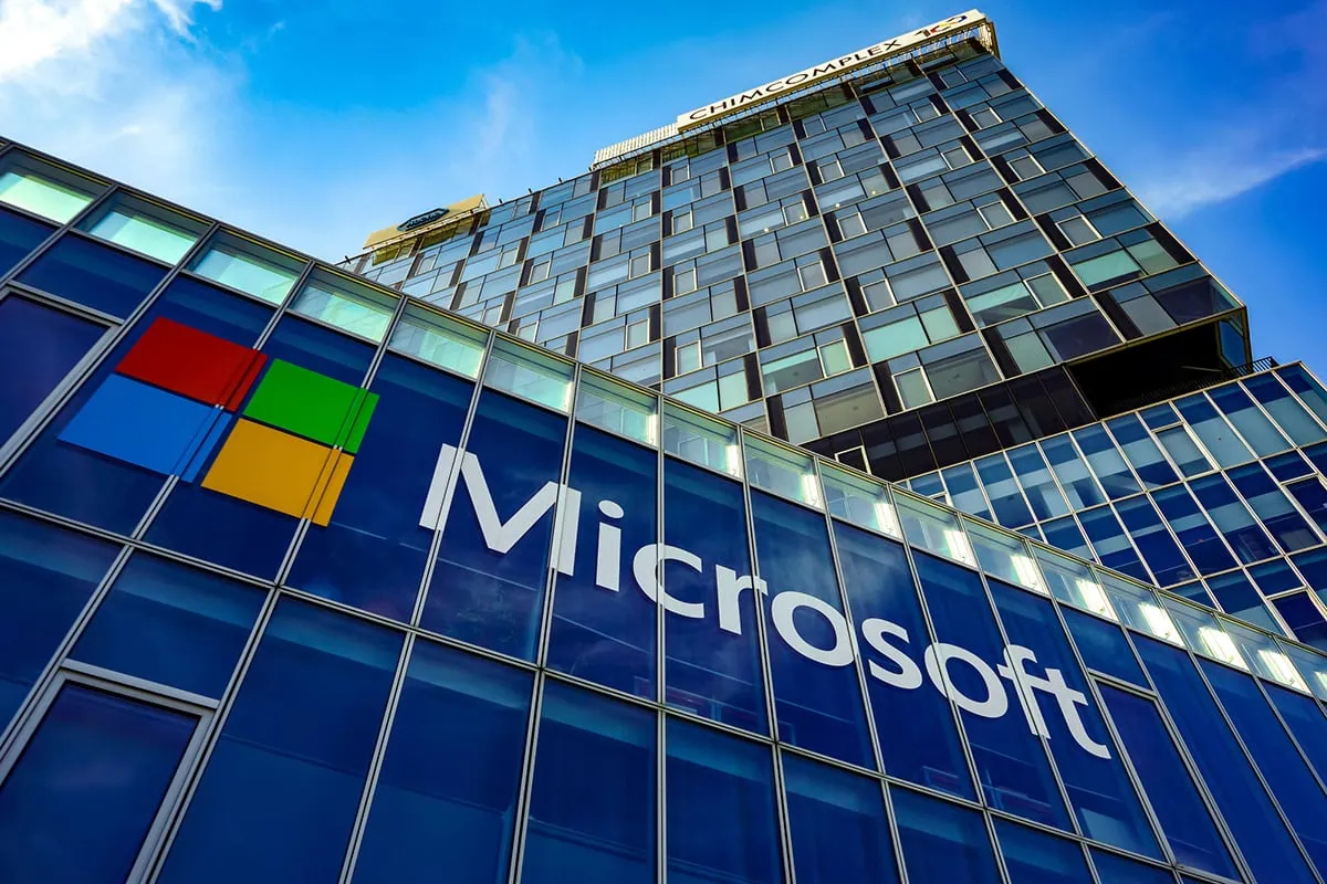 Wall Street Loves These 10 Dividend-Growth Stocks 14 the microsoft logo on the side of a glass building.