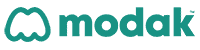 modak logo transparent text thin