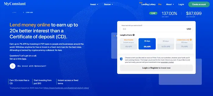 myconstant lend money sign up