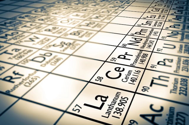 periodic table elements rare metals