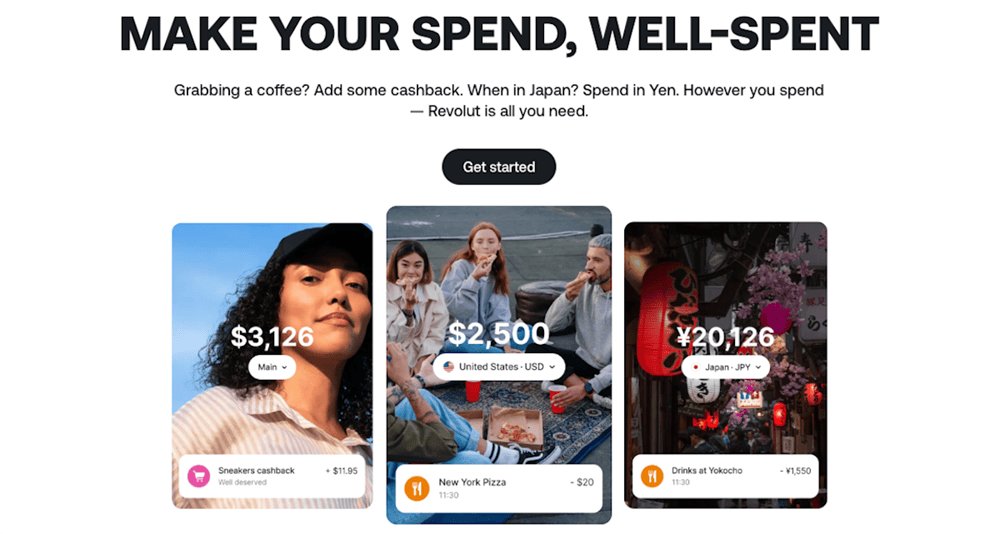 a screenshot of a revolut page.