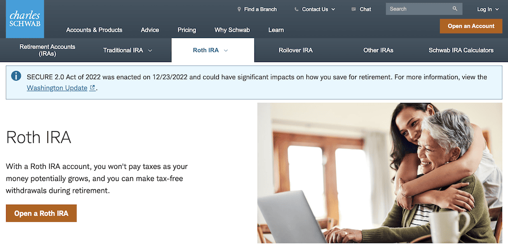 schwab roth ira signup