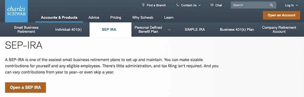 schwab sep ira signup