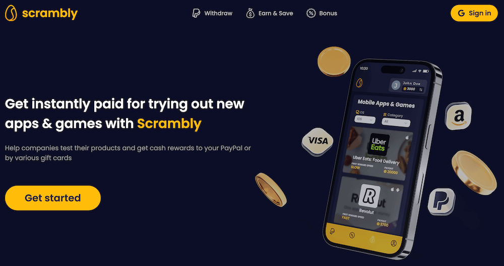 Scrambly signup