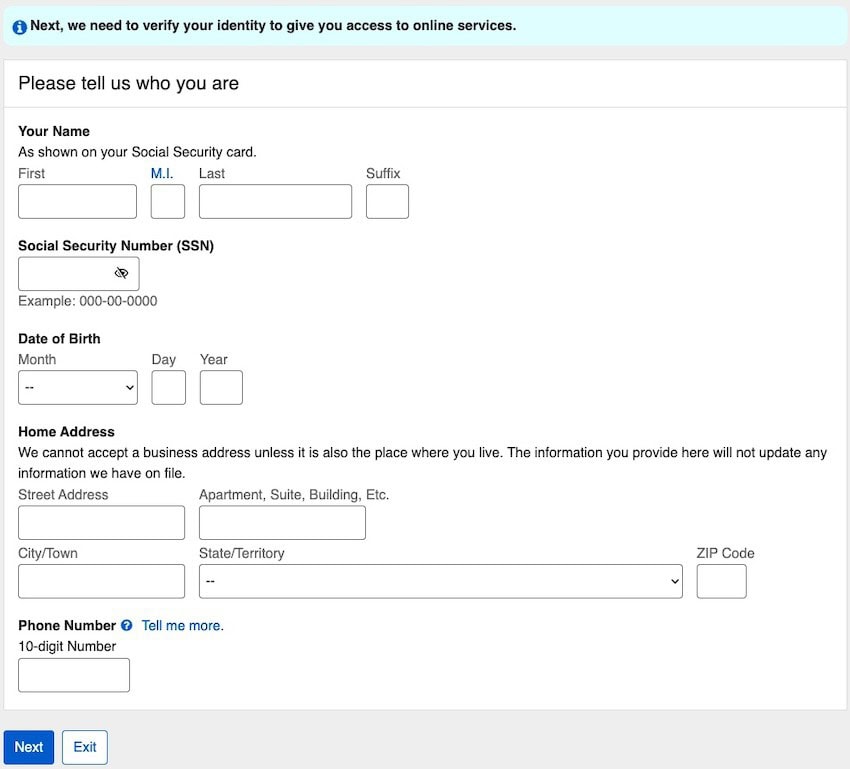 ssa step 5 verify identity