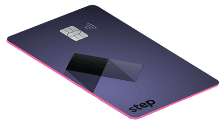 step review step card pink