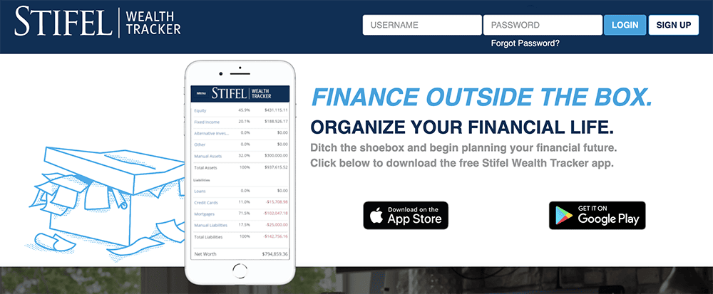 stifel wealth tracker signup