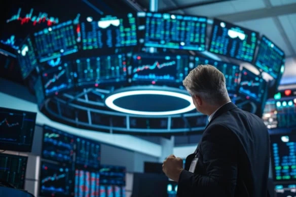 tech stocks growth market tickers jumbotron 1200