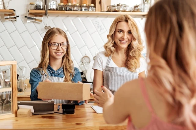 teen summer job retail mother daughter