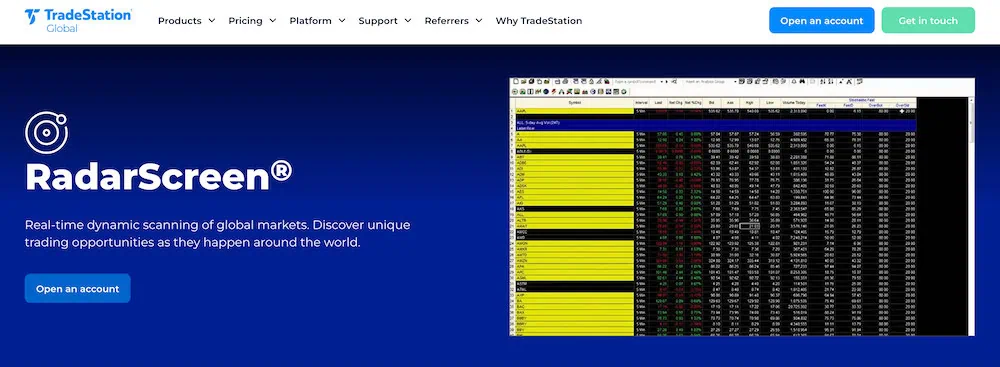 tradestation radarscreen