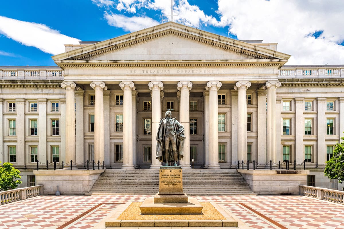 the u.s. treasury building in washington, d.c.